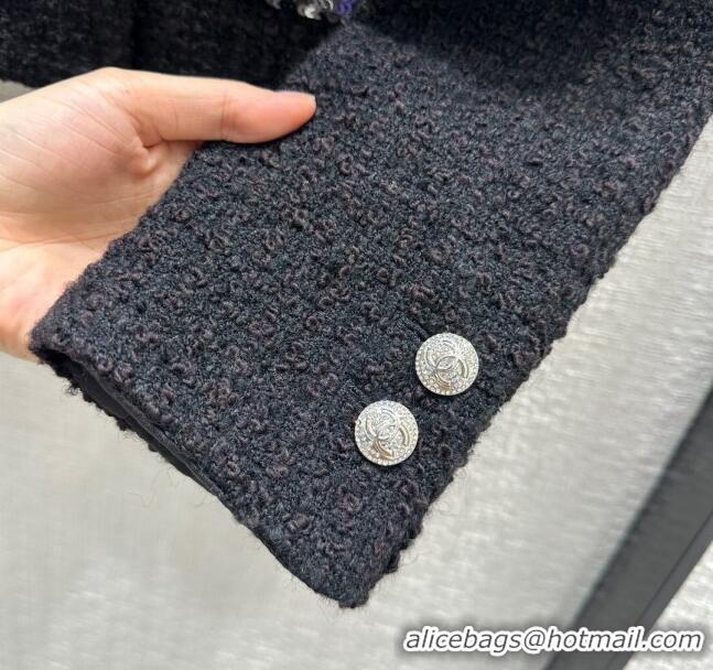 Famous Brand Chanel Tweed Jacket CH041825 Black 2024