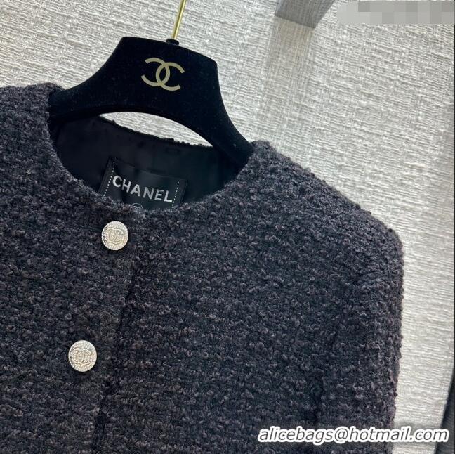 Famous Brand Chanel Tweed Jacket CH041825 Black 2024