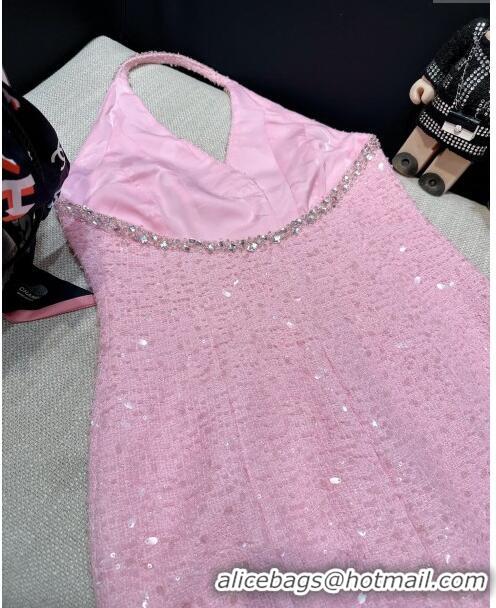 Hot Sell Cheap Chanel Tweed Dress CH041826 Pink 2024