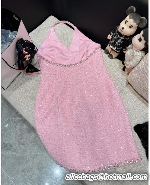 Hot Sell Cheap Chanel Tweed Dress CH041826 Pink 2024