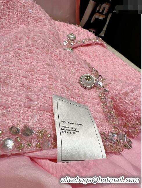 Hot Sell Cheap Chanel Tweed Dress CH041826 Pink 2024