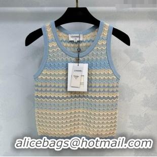 Grade Design Chanel Knit Vest CH041829 Beige/Blue 2024