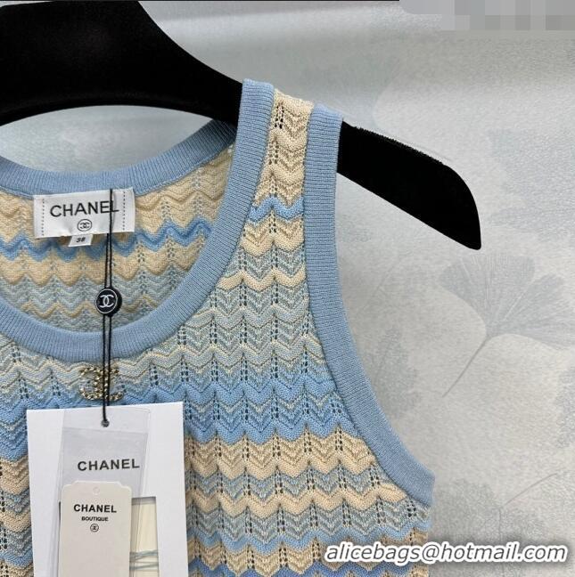 Grade Design Chanel Knit Vest CH041829 Beige/Blue 2024