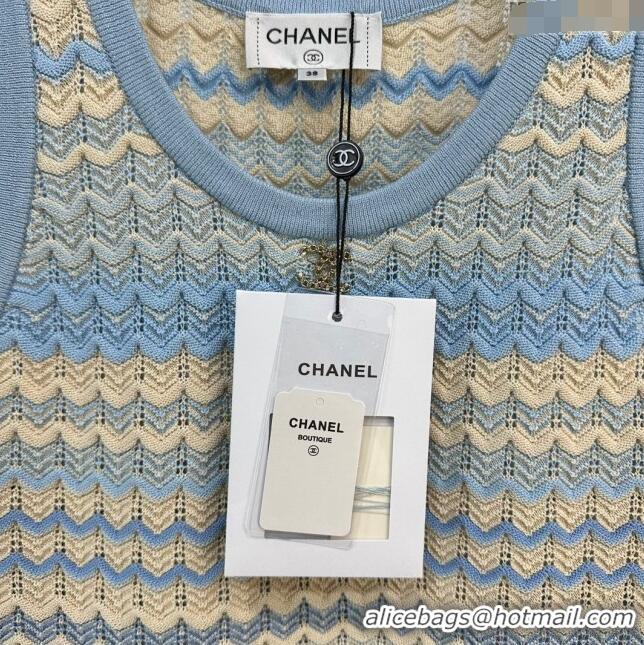 Grade Design Chanel Knit Vest CH041829 Beige/Blue 2024