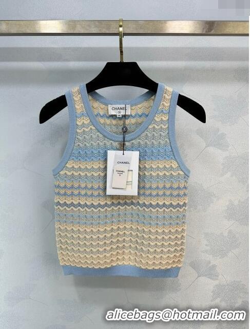 Grade Design Chanel Knit Vest CH041829 Beige/Blue 2024