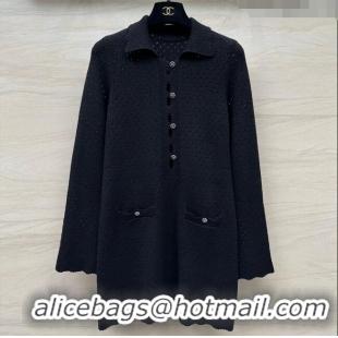 Super Quality Chanel Knit Dress CH041830 Black 2024