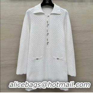 Promotional Chanel Knit Dress CH041831 White 2024