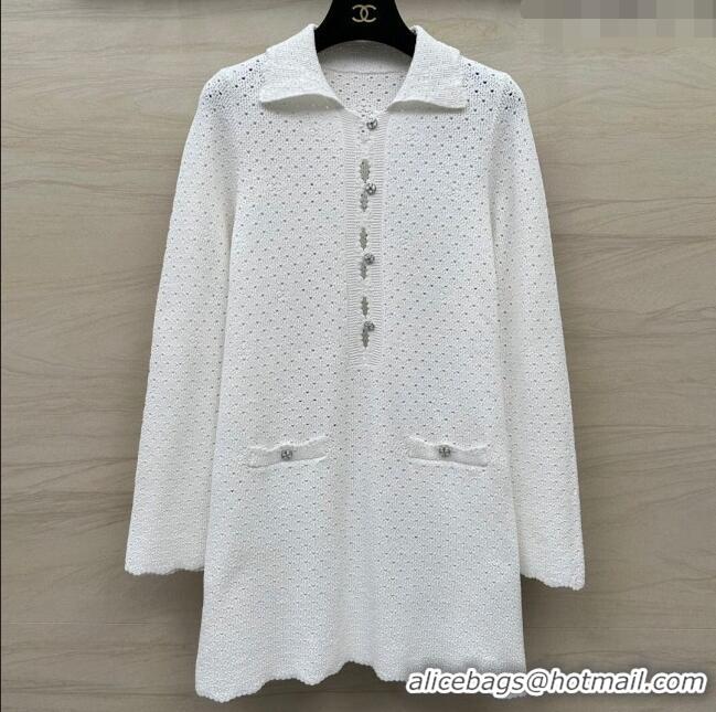 Promotional Chanel Knit Dress CH041831 White 2024