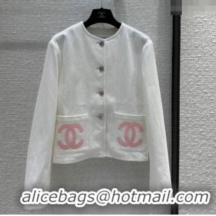 Top Quality Chanel Denim Jacket CH041834 White 2024