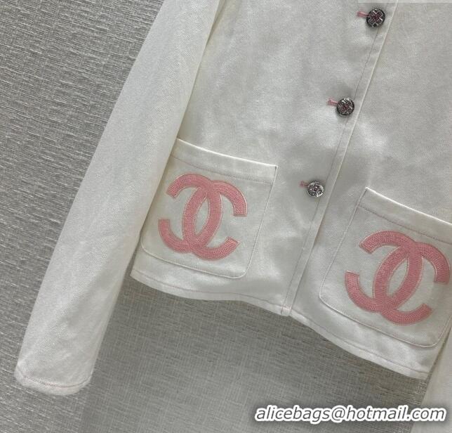 Top Quality Chanel Denim Jacket CH041834 White 2024