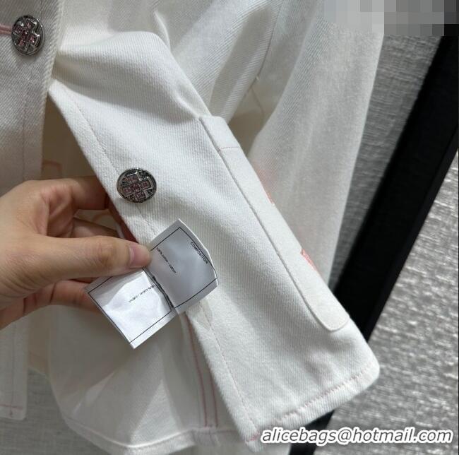 Top Quality Chanel Denim Jacket CH041834 White 2024