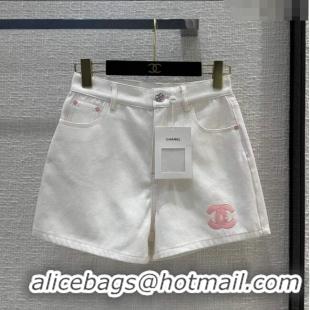 Top Design Chanel Denim Shorts CH041835 White 2024