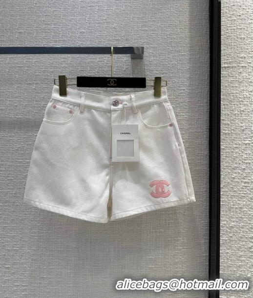 Top Design Chanel Denim Shorts CH041835 White 2024