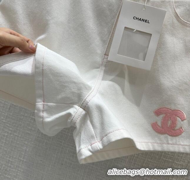 Top Design Chanel Denim Shorts CH041835 White 2024