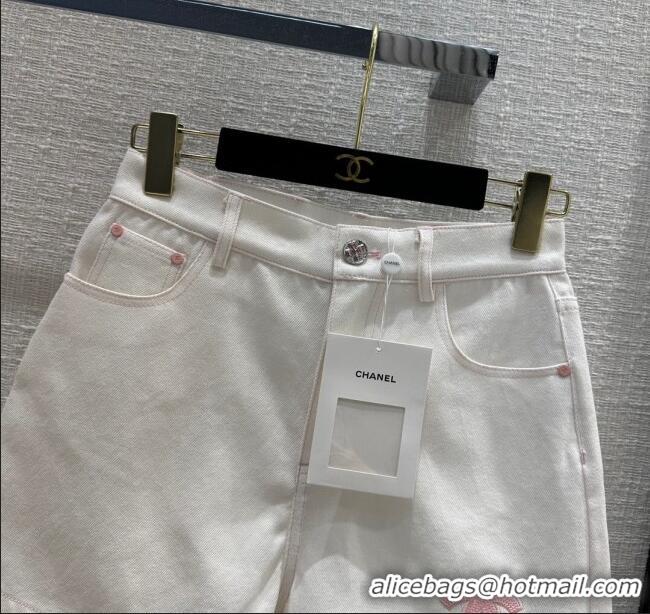 Top Design Chanel Denim Shorts CH041835 White 2024