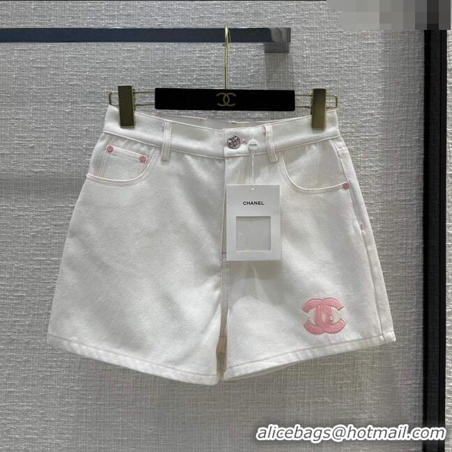 Top Design Chanel Denim Shorts CH041835 White 2024