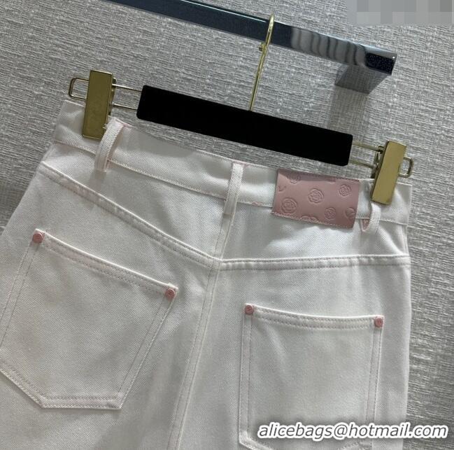 Famous Brand Chanel Denim Skirt CH041836 White 2024