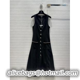 Top Quality Chanel Long Dress CH041837 Black 2024