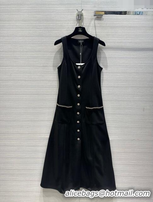 Top Quality Chanel Long Dress CH041837 Black 2024