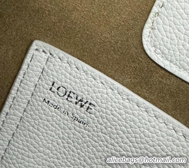 Promotional Loewe Mini Pebble Bucket bag in mellow calfskin 062342 White 2024