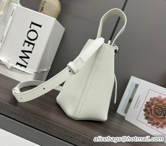 Promotional Loewe Mini Pebble Bucket bag in mellow calfskin 062342 White 2024