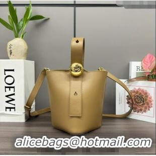 Promotional Loewe Mini Pebble Bucket bag in mellow calfskin 062342 Apricot 2024