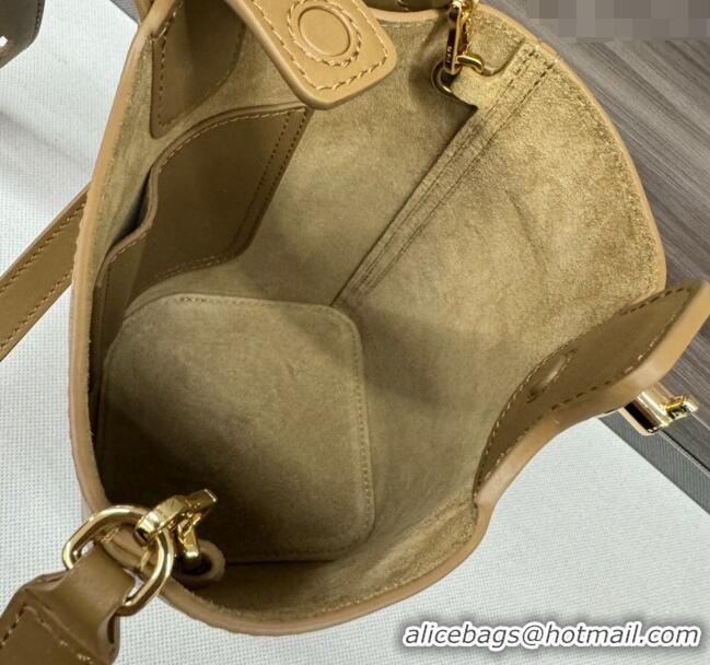 Promotional Loewe Mini Pebble Bucket bag in mellow calfskin 062342 Apricot 2024