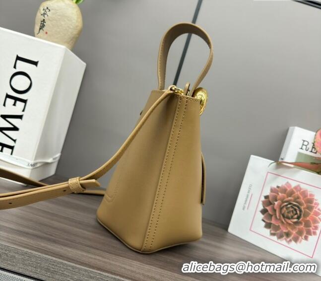 Promotional Loewe Mini Pebble Bucket bag in mellow calfskin 062342 Apricot 2024