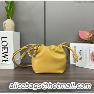 Best Price Loewe Mini Flamenco Purse bag in mellow nappa lambskin 412342 Yellow 2024