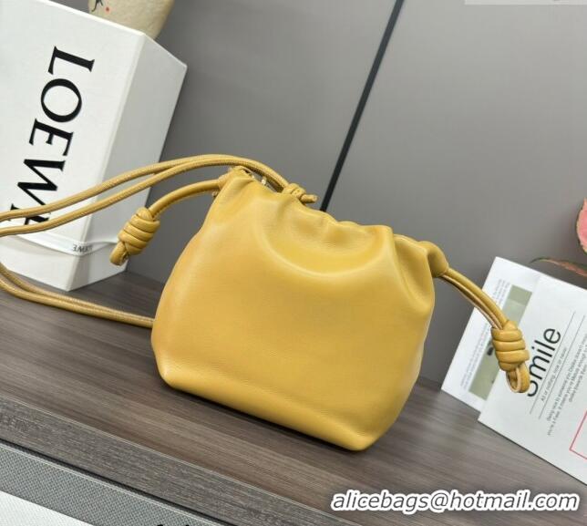 Best Price Loewe Mini Flamenco Purse bag in mellow nappa lambskin 412342 Yellow 2024