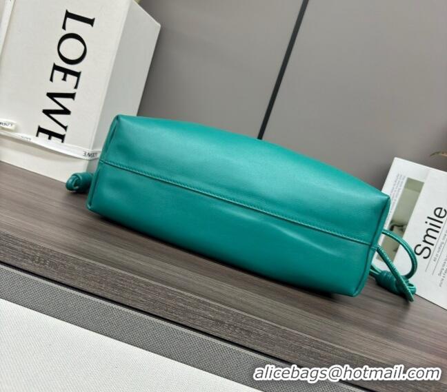 Well Crafted Loewe Small Flamenco Purse bag in mellow nappa lambskin 012403 Emerald Green 2024