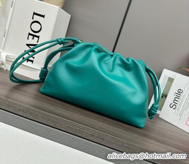 Well Crafted Loewe Small Flamenco Purse bag in mellow nappa lambskin 012403 Emerald Green 2024