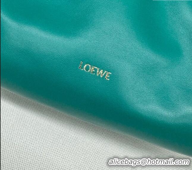 Well Crafted Loewe Small Flamenco Purse bag in mellow nappa lambskin 012403 Emerald Green 2024