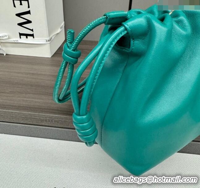 Well Crafted Loewe Small Flamenco Purse bag in mellow nappa lambskin 012403 Emerald Green 2024