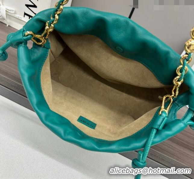 Well Crafted Loewe Small Flamenco Purse bag in mellow nappa lambskin 012403 Emerald Green 2024