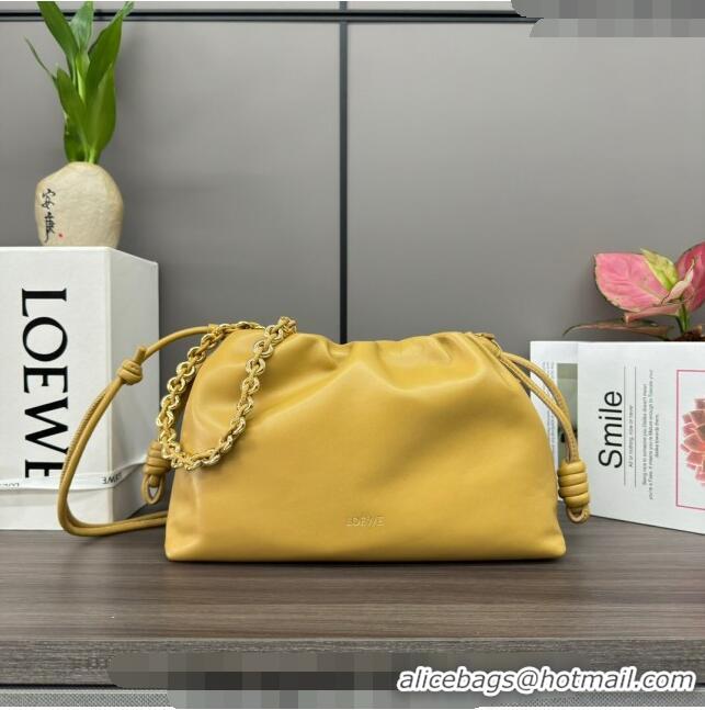 Trendy Design Loewe Small Flamenco Purse bag in mellow nappa lambskin 012403 Yellow 2024