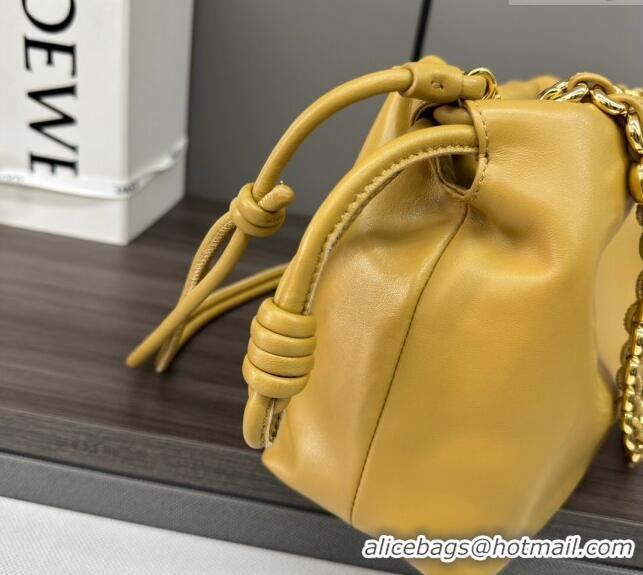 Trendy Design Loewe Small Flamenco Purse bag in mellow nappa lambskin 012403 Yellow 2024