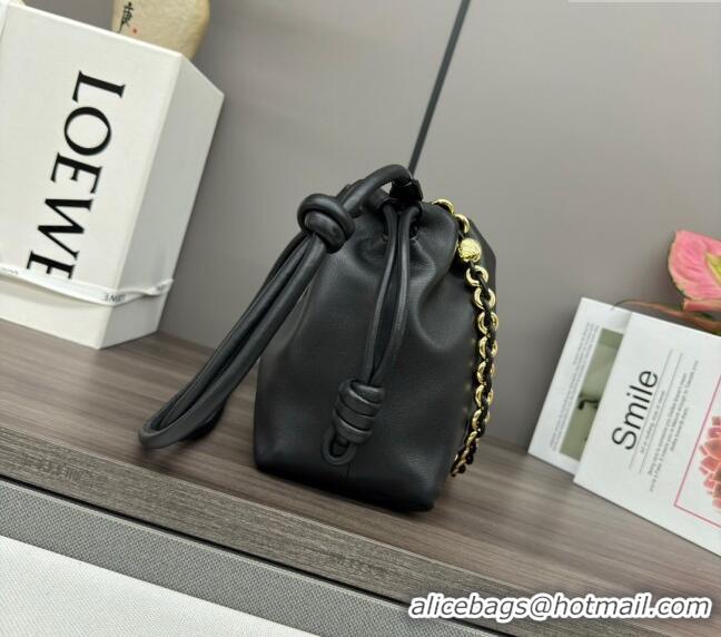 Grade Quality Loewe Small Flamenco Purse bag in mellow nappa lambskin 012403 Black 2024