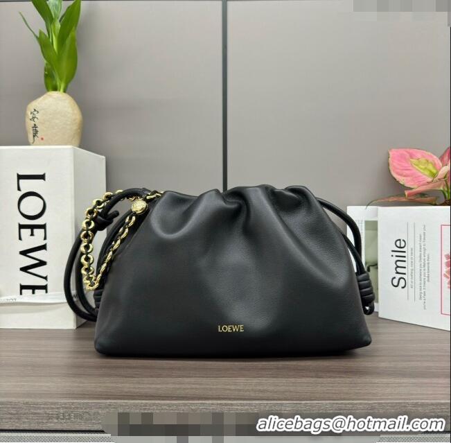 Grade Quality Loewe Small Flamenco Purse bag in mellow nappa lambskin 012403 Black 2024