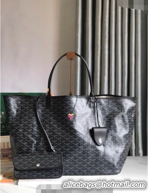 New Style Goyard Saint Louis GM Tote Bag 020146L Black