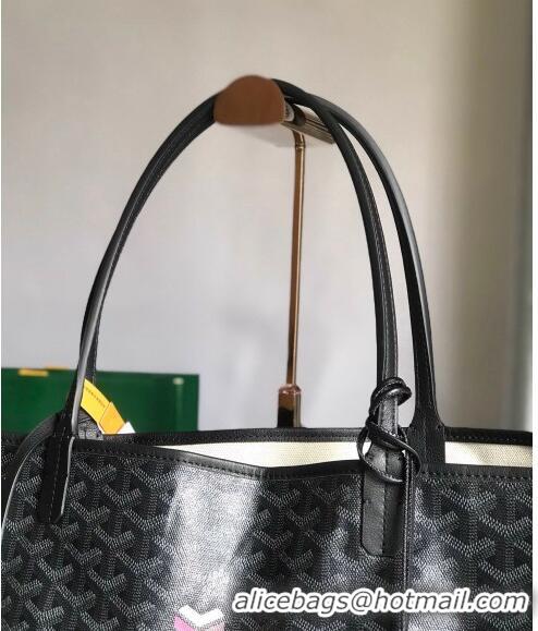 New Style Goyard Saint Louis GM Tote Bag 020146L Black