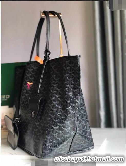 New Style Goyard Saint Louis GM Tote Bag 020146L Black