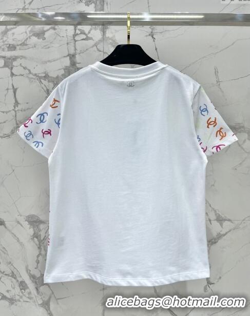 Buy Discount Chanel T-shirt CH041911 White 2024