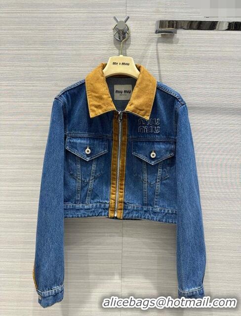 Top Quality Miu Miu Denim Jacket M041921 Blue 2024