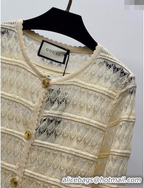 ​Top Grade Gucci Lace Cardigan G041923 Beige 2024