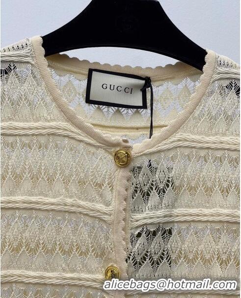 ​Top Grade Gucci Lace Cardigan G041923 Beige 2024