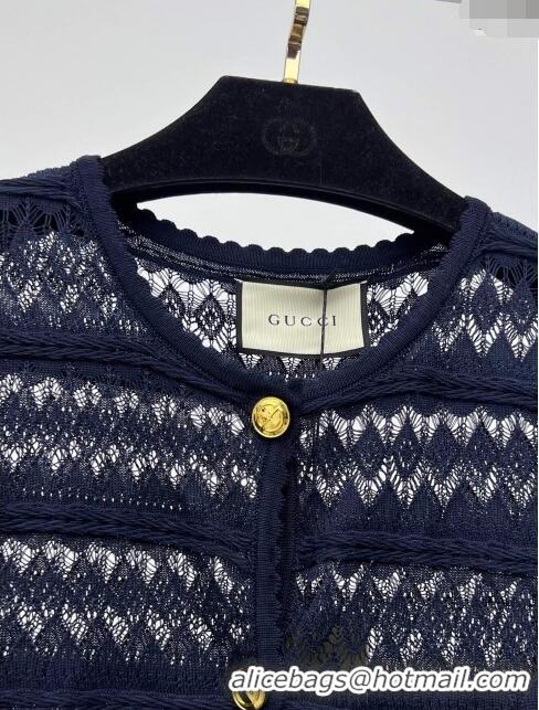 ​Grade Quality Gucci Lace Cardigan G041925 Blue 2024