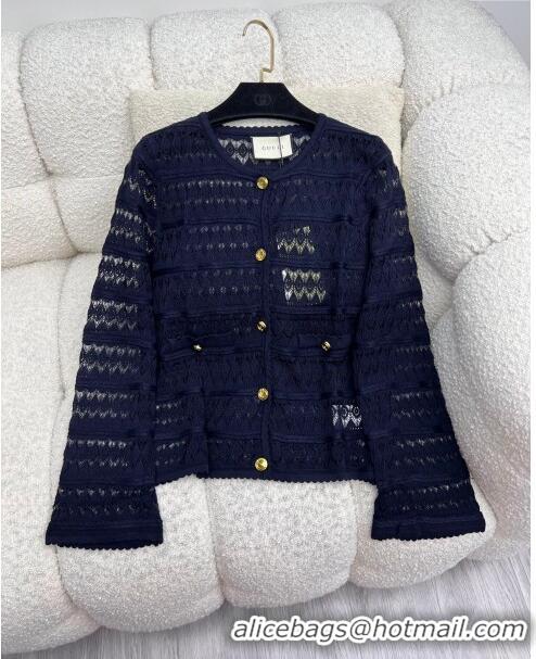 ​Grade Quality Gucci Lace Cardigan G041925 Blue 2024