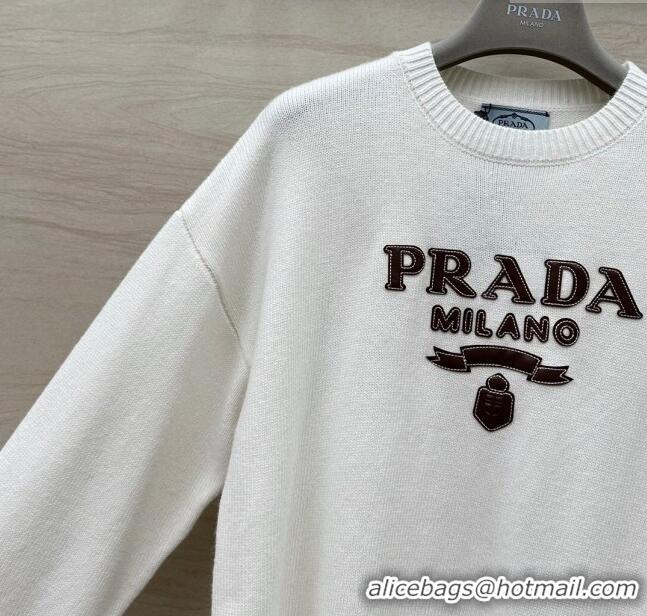 ​Famous Brand Prada Wool Sweater P041931 White 2024