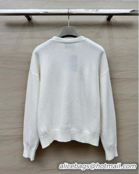 ​Famous Brand Prada Wool Sweater P041931 White 2024